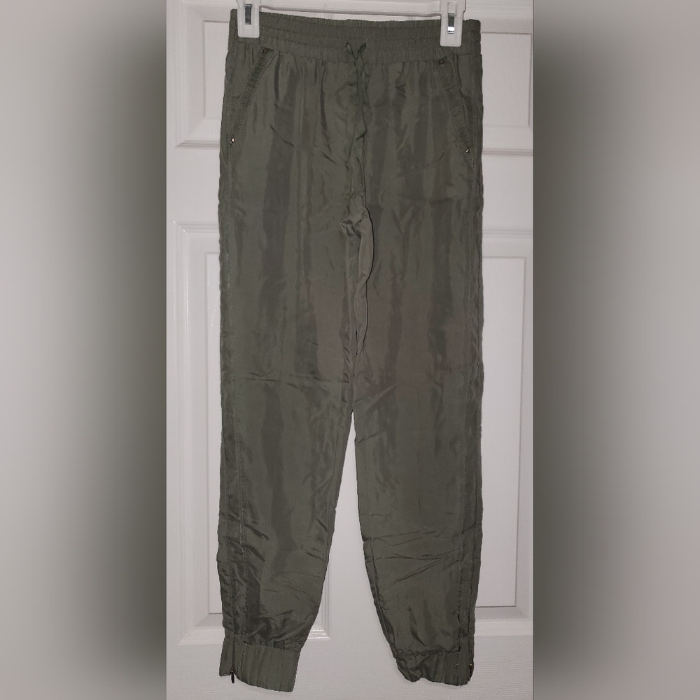 White House Black Market Modal Jogger with Zippers at Ankles